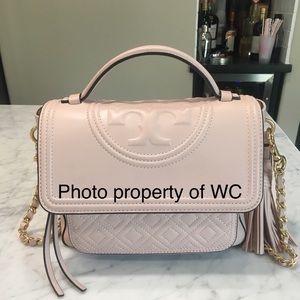 Tory Burch Fleming Satchel Shell Pink gently used
